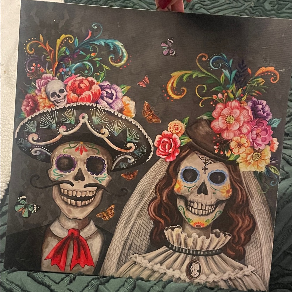 Day of the dead canvas art work